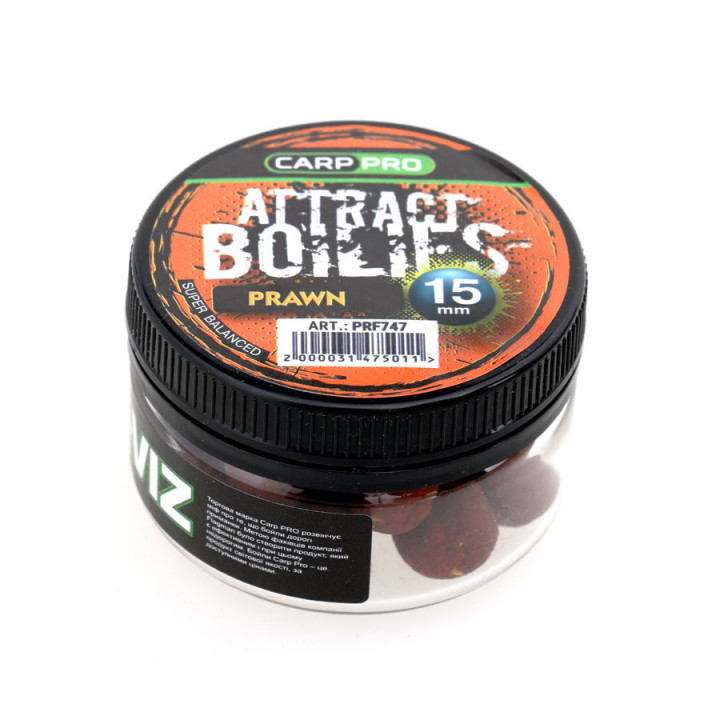 Бойлы Carp Pro Attract Boilies Prawn 15mm