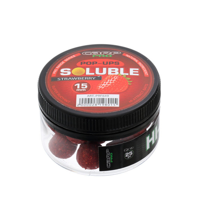 Бойли Carp Pro Soluble Pop-ups Strawberry 15mm