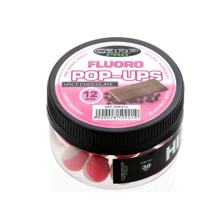 Бойли Carp Pro Two tone Fluro Pop-ups Spicy Chocolate 12mm