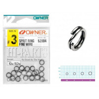 Кольца заводные OWNER Split Ring Fine Wire №3