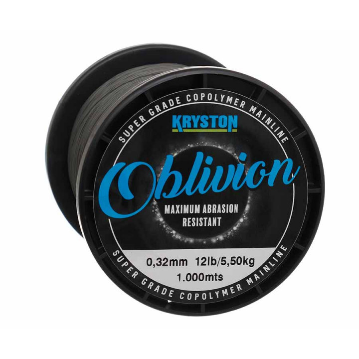 Леска Kryston Oblivion Super Grade Copolymer 0.32mm 1000m 12lb Темно-серый