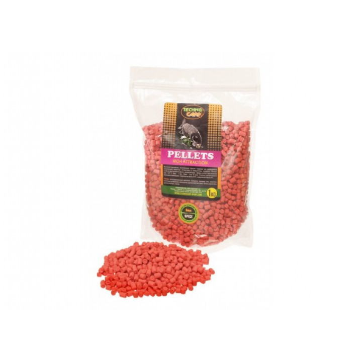 Пеллетc Технокарп Flavored Carp Pellets 1kg 6mm Spice