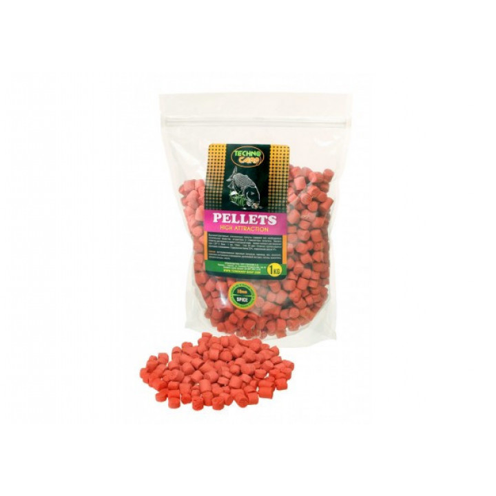 Пеллетc Технокарп Flavored Carp Pellets 1kg 10mm Spice