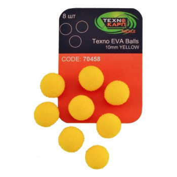 Бойлы Технокарп Texno Eva Balls 8шт. 10mm Жёлтый