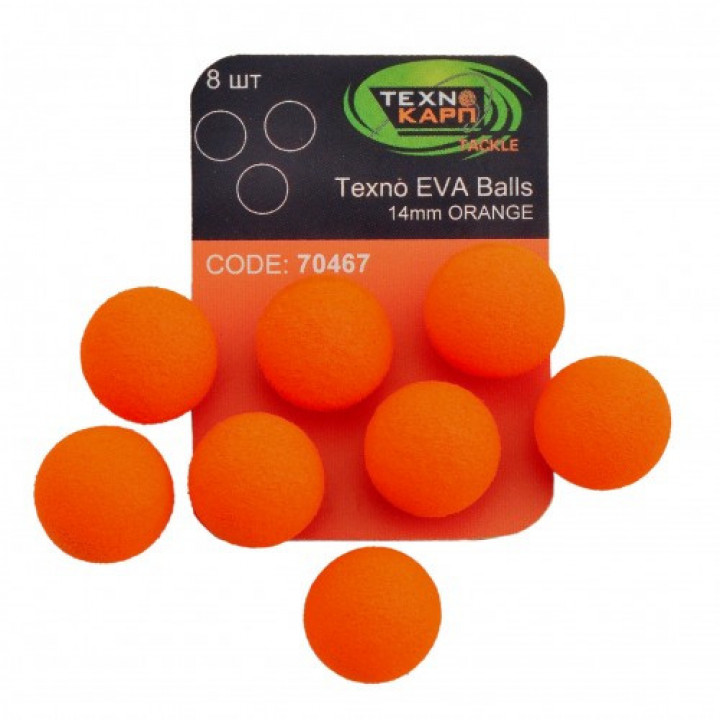 Бойли Технокарп Texno Eva Balls 8шт. 14mm Помаранчевий