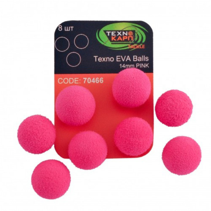 Бойли Технокарп Texno Eva Balls 8шт. 14mm Рожевий