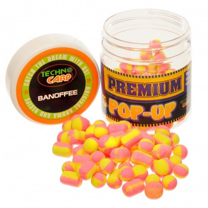 Бойлы Технокарп Pop-Up Premium 50g 10,12,10x14mm Banoffee