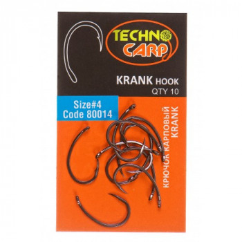 Крючок карповый Технокарп Krank hook 10шт. №4