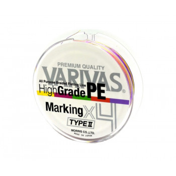 Шнур Varivas High Grade PE Marking Type II X4 150m #0.8 MultiColor