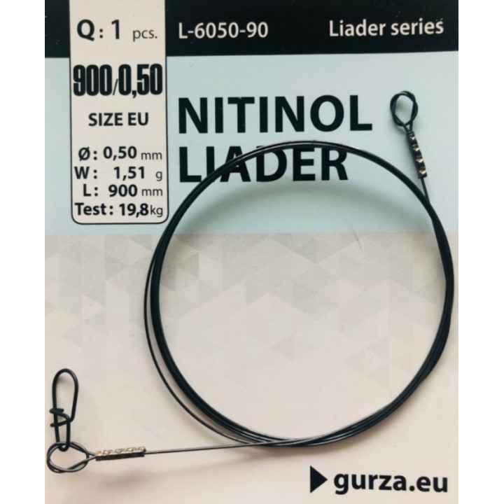 Повідець Gurza NITINOL leader 25cm /0.40mm 2шт/уп