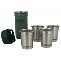 Набор Stanley Adventure Combo Hammertone Green фляга и 4 рюмки
