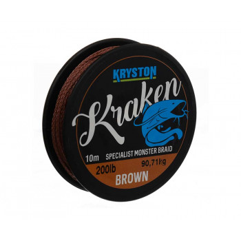Поводковый материал Kryston Kraken Monster Braid 200lb 10m Brown