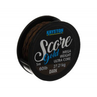 Ледкор Kryston Score Gold Heavyweight Leadcore 60lb 5m Dark Camo