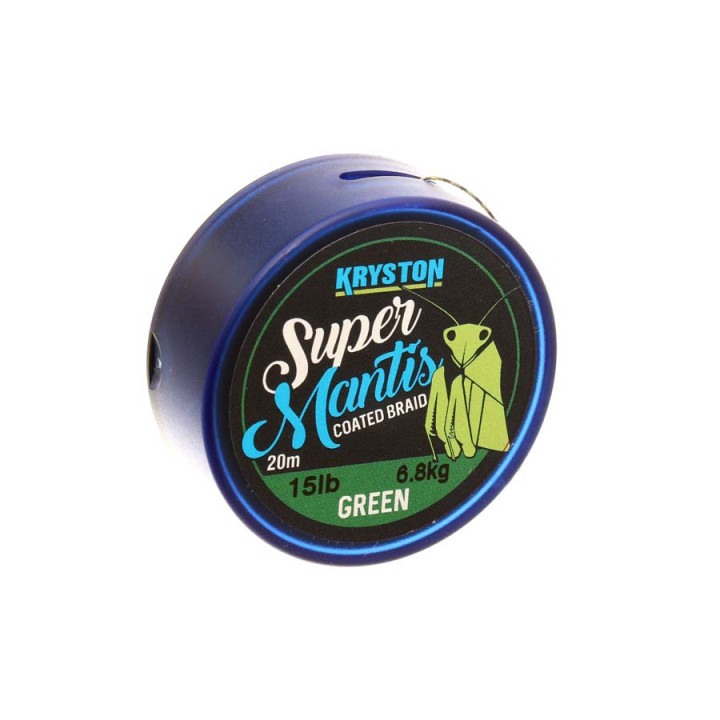 Поводковый материал в оплетке Kryston Super Mantis 15lb 20m Weed Green