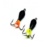 Черт Winter Bait с петлей (короткий). с каплей флуоресцентной с глазком d 3mm 0.6g
