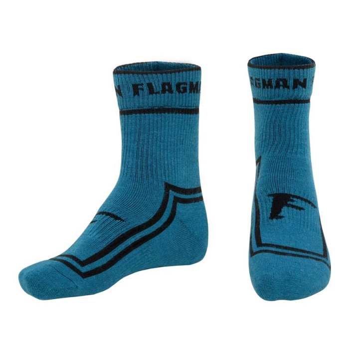 Шкарпетки термотрекінгові Flagman Extra Heat Merino Wool Midle Blue 42-43 M