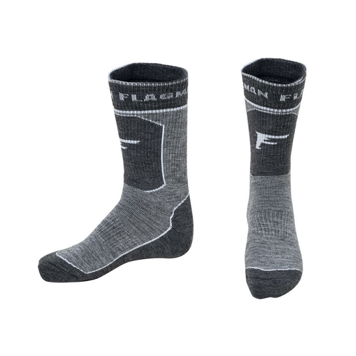 Шкарпетки термотрекінгові Flagman Extra Heat Merino Wool Higth Grey 44-45 L