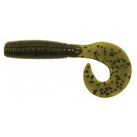 Съедобный силикон Big Bite Baits Finesse Grub 4" 10шт (USA) Green Pump