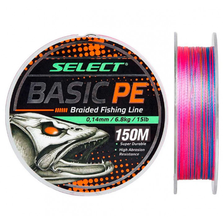 Шнур Select Basic PE 150m (разноцв.) 0.04mm 5lb/2.5kg