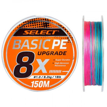 Шнур Select Basic PE 8x 150m (мульти.) #1.0/0.14mm 18LB/8.2kg