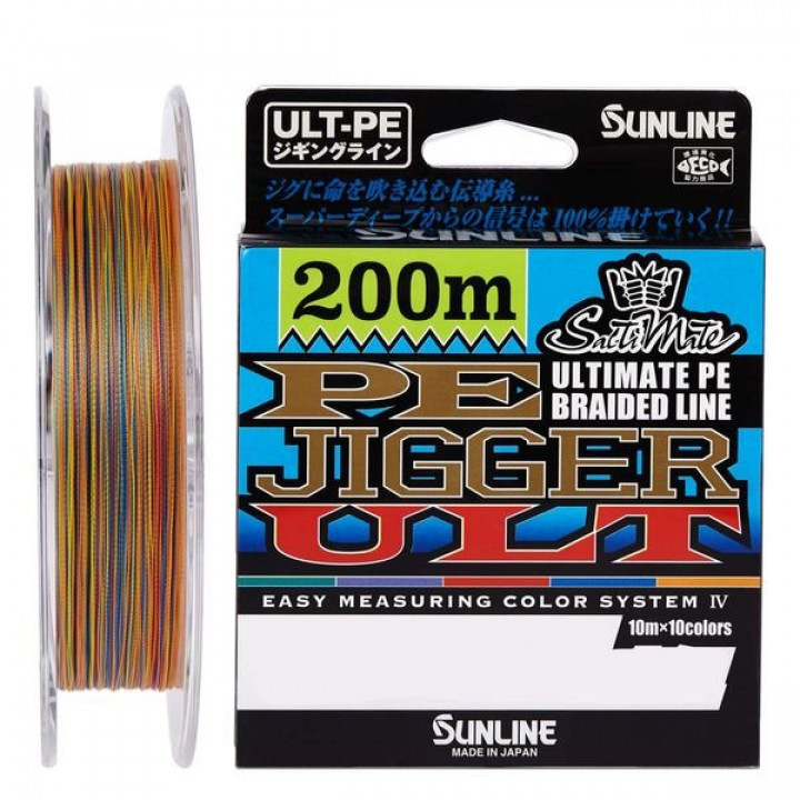 Шнур Sunline PE-Jigger ULT 200m (multicolor) #0.8 6.0кг