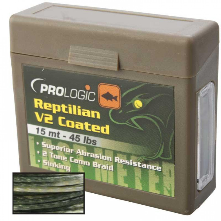 Поводковий матеріал Prologic Reptilian V2 15m 15lb Coated Camo Sinking