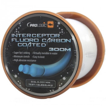 Лісочка Prologic Interceptor Fluoro Carbon Coated 300m 10lbs 5kg 0.261mm ц:білий