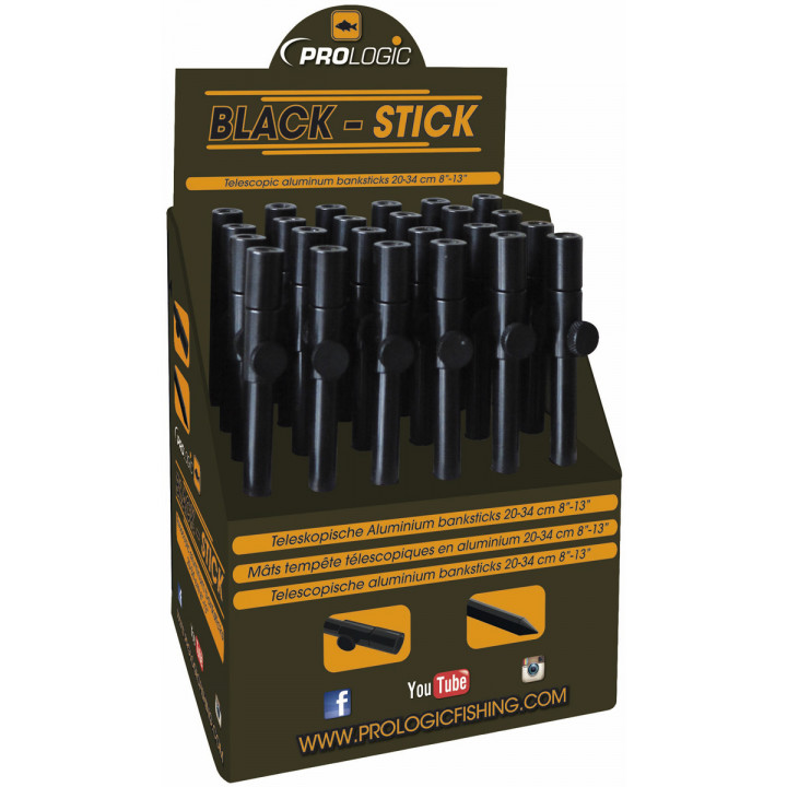 Стійка Prologic BlackStick Classic Banksticks Tele 30-50cm Bulk (24 шт/уп.)