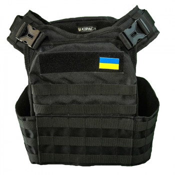 Плитоноска тактическая кордура Kirasa черная(KI103)