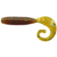 Силикон Reins FAT G-TAIL GRUB 4" 565 Motor oil green flake 10 шт
