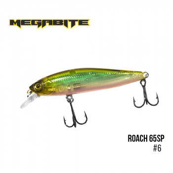 Воблер Megabite Roach 65 SP 65мм 5.7g до 0.8м 6