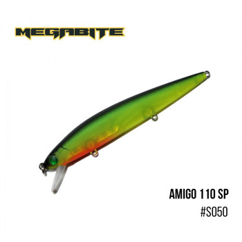 Воблер Megabite  Amigo 110 SP 110mm 14.3g до 1m S050