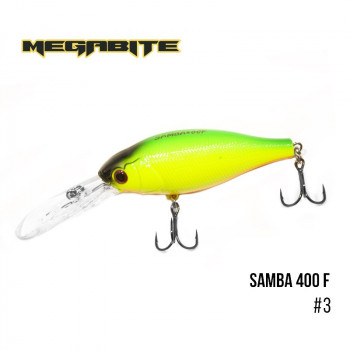 Воблер Megabite Samba 60мм 12.5g до 1м 3