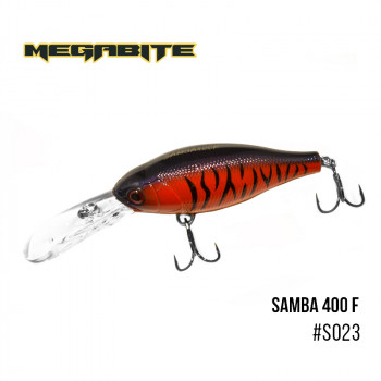 Воблер Megabite Samba 100 SP 60mm 14.8g до 1m S023