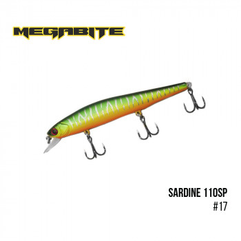 Воблер Megabite Sardine 110mm 13.7g до 1.2m 17