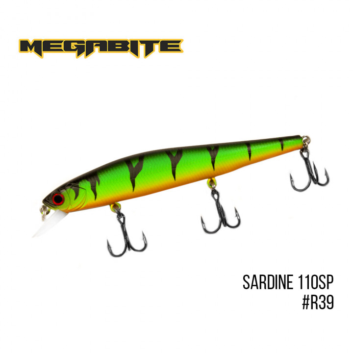 Воблер Megabite Sardine 110mm 13.7g до 1.2m R39