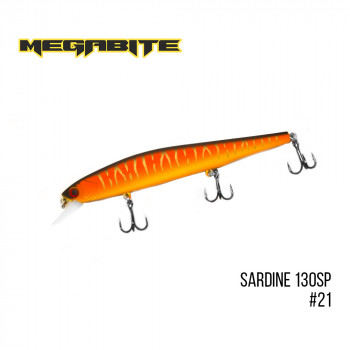 Воблер Megabite Sardine 130мм 19.7g до 1.8м 21