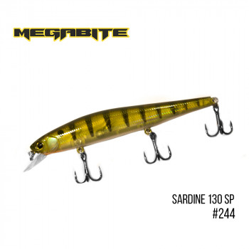 Воблер Megabite Sardine 130mm 19.7g до 1.8m 244