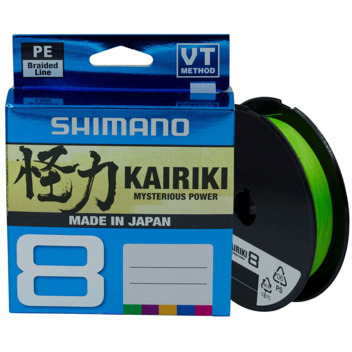 Шнур Shimano Kairiki 8 PE (Mantis Green) 150м 0.42мм 46.7kg