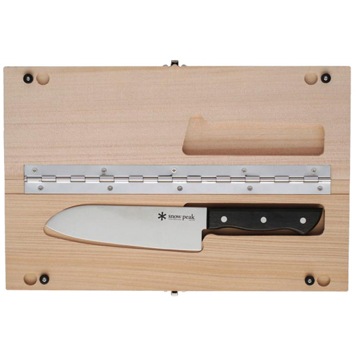 Нож кух. Snow Peak CS-208 Cutting Board Set L + разделочная доска