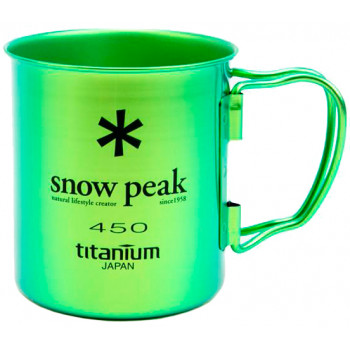 Кухоль Snow Peak MG-043GR-US Titanium Single Wall 450ml ц:green