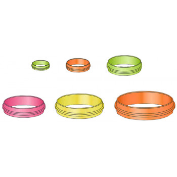 Кольца для крючка Stonfo 277 Elastic Ring Fluo Colours #4