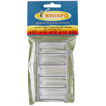 Кембрик силіконовий Stonfo 30-5 Box Clear Silicone Tube Big діам. 0.7-1.0-1.2-1.5-2.0мм