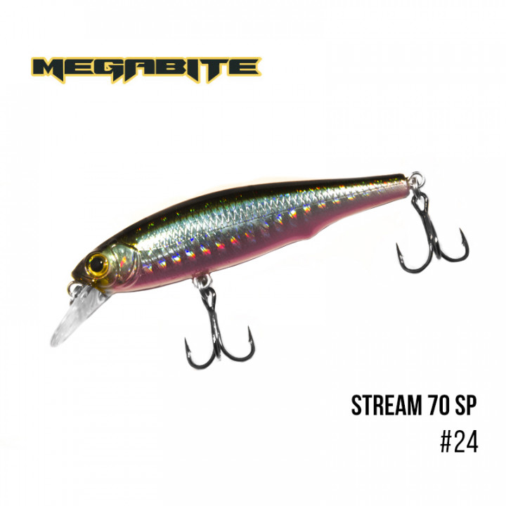 Воблер Megabite Stream 70 SP 70mm 6.4g до 0.8m 24