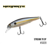 Воблер Megabite Stream 70 SP 70мм 6.4g до 0.8м S020