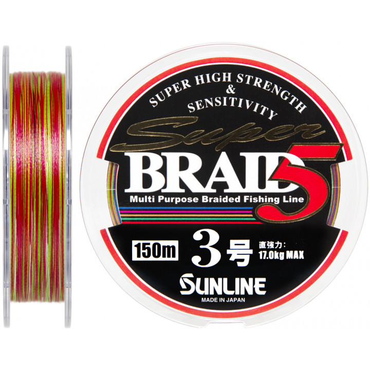 Шнур Sunline Super Braid 5 150м #3.0/0.27mm 17.0kg