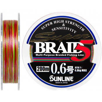 Шнур Sunline Super Braid 5 200м #0.6/0.128mm 4.0kg
