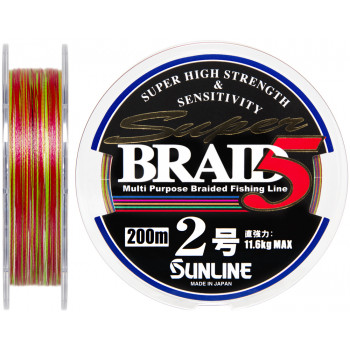 Шнур Sunline Super Braid 5 200м #2.0/0.225mm 11.6kg
