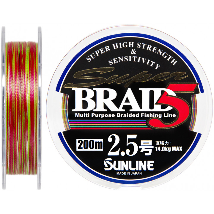 Шнур Sunline Super Braid 5 200м #2.5/0.25mm 14.0kg