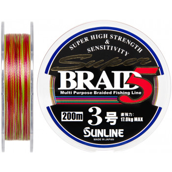 Шнур Sunline Super Braid 5 200м #3.0/0.27mm 17.0kg